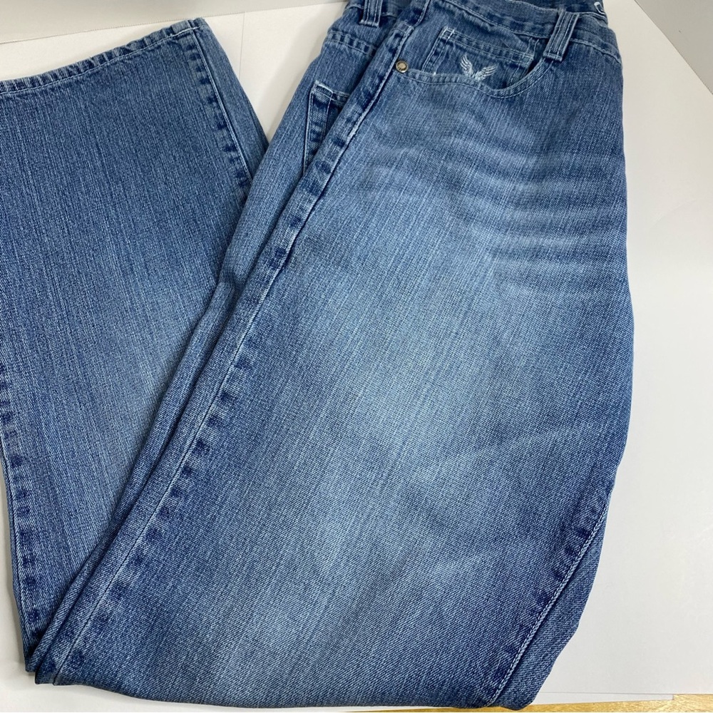 VTG AVIREX Mens Denim Jeans Blue Medium Wash Barrel Leg Y2K‎ Size 32/32